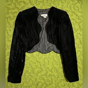 Vintage Dave & Johnny Black Velvet Shrug